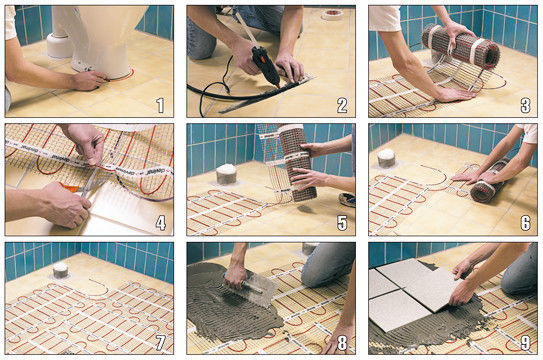 Инструкция укладки электрических матов под плитку